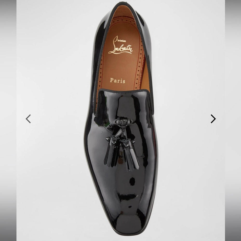 Christian Louboutin
Men's Dandelion Patent Leather Tassel Loafers